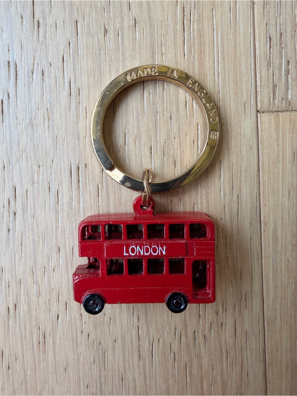 London Red Double-Decker Bus Keychain